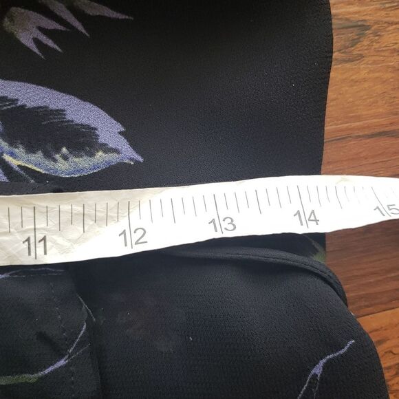 Reformation Black Floral Chic Feminine Workcore Trendy Mini Wrap Dress Size S - Picture 5 of 8